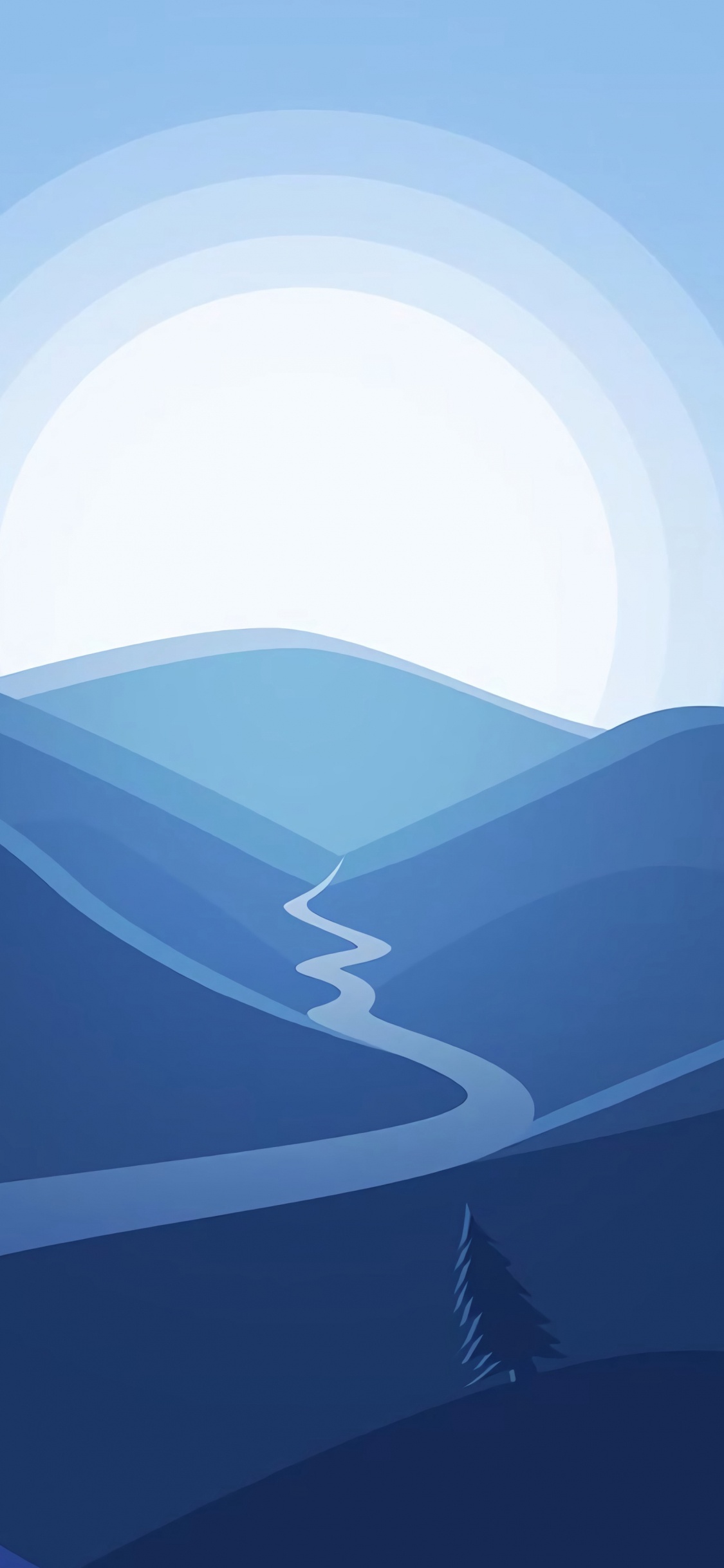 Blue, Mountain, Atmosphere, Hill, Mountain Range. Wallpaper in 1125x2436 Resolution