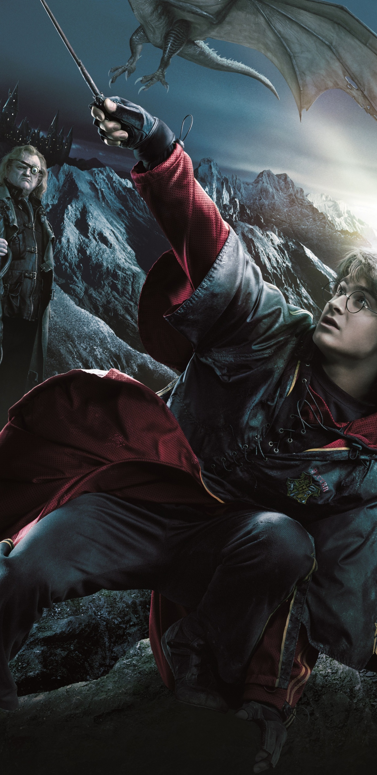 Harry Potter y el Cáliz de Fuego, Daniel Radcliffe, Lord Voldemort, Remolque, Arte. Wallpaper in 1440x2960 Resolution