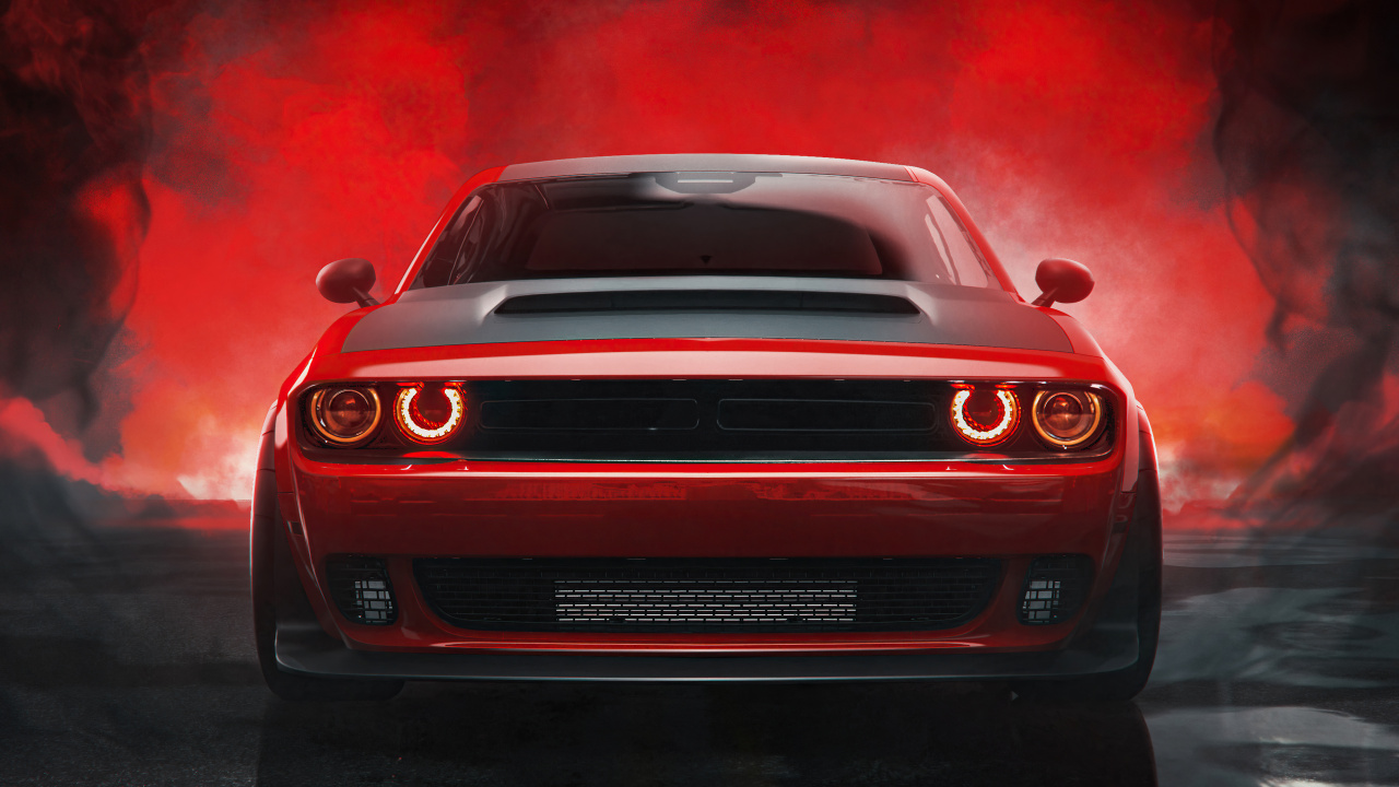 2021 Dodge Challenger Muscle Car. Wallpaper in 1280x720 Resolution