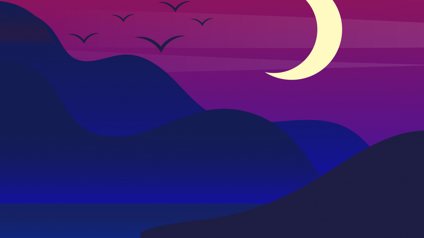 Tablet, Ambiente, Luna, Afterglow, Atardecer. Wallpaper in 1366x768 Resolution