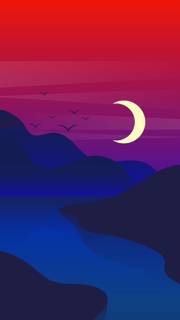 Tablet, Ambiente, Luna, Afterglow, Atardecer. Wallpaper in 720x1280 Resolution