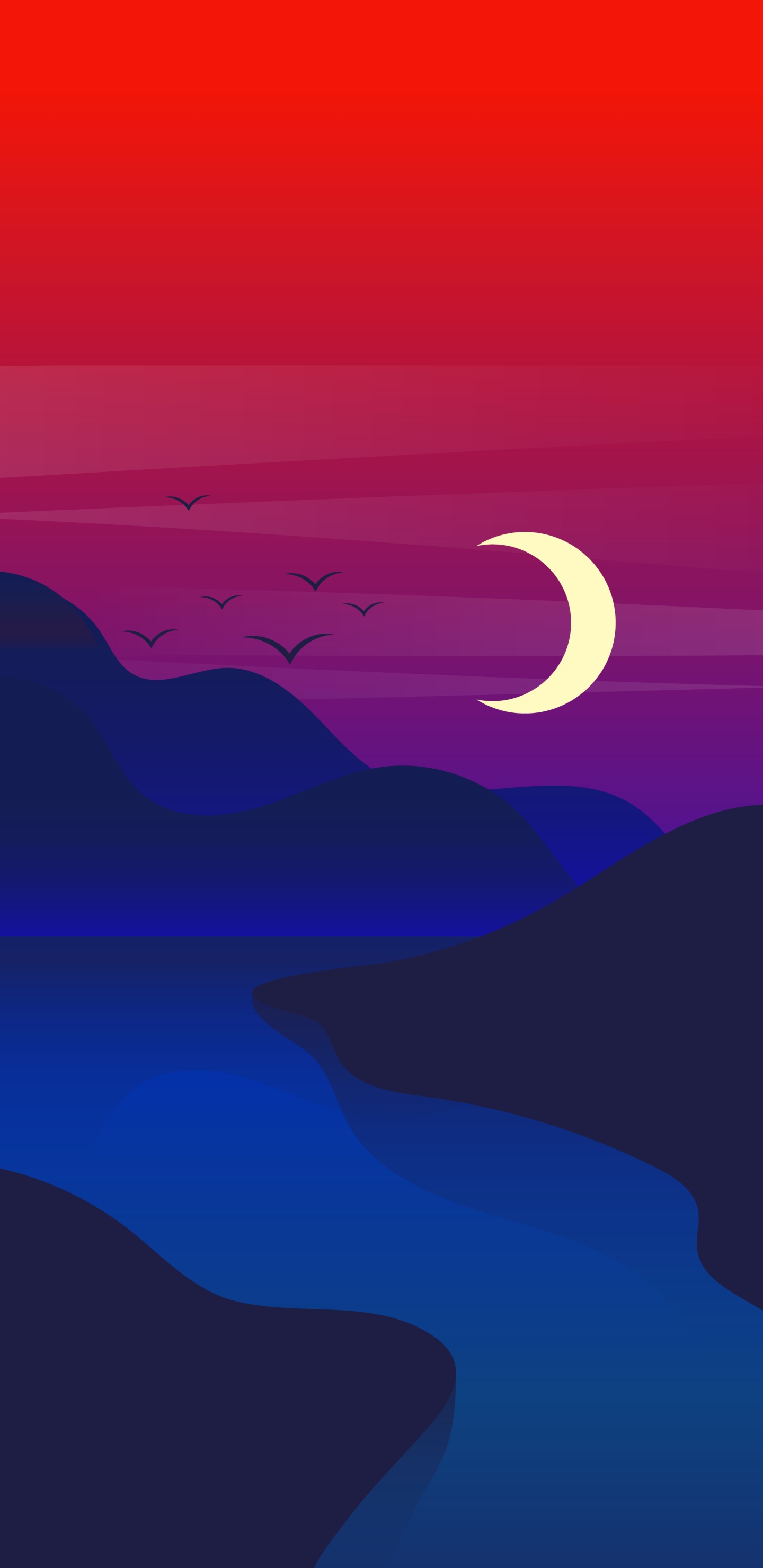 Tablet, Atmosphäre, Tageszeit, Mond, Afterglow. Wallpaper in 1440x2960 Resolution