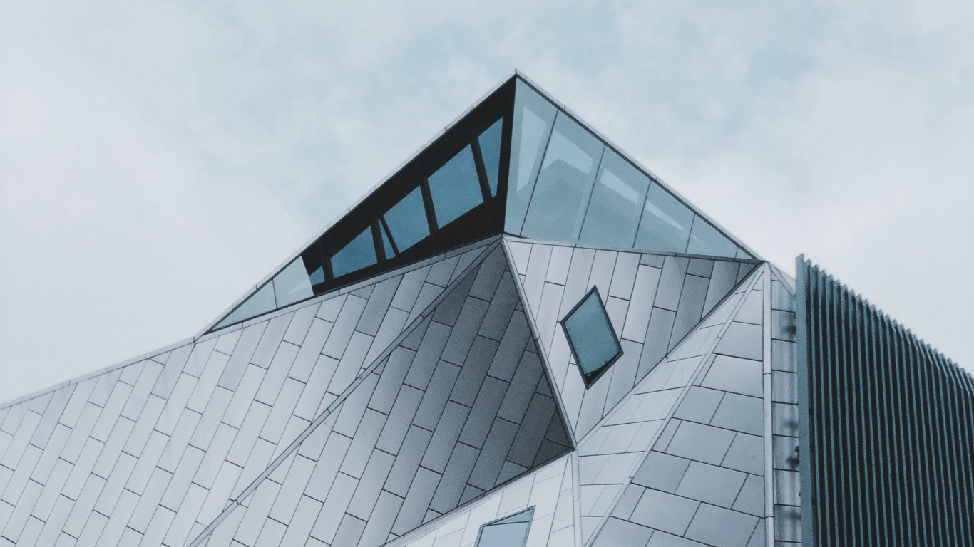 简约, 现代建筑, 建筑, 三角形, 复合材料 壁纸 1366x768 允许