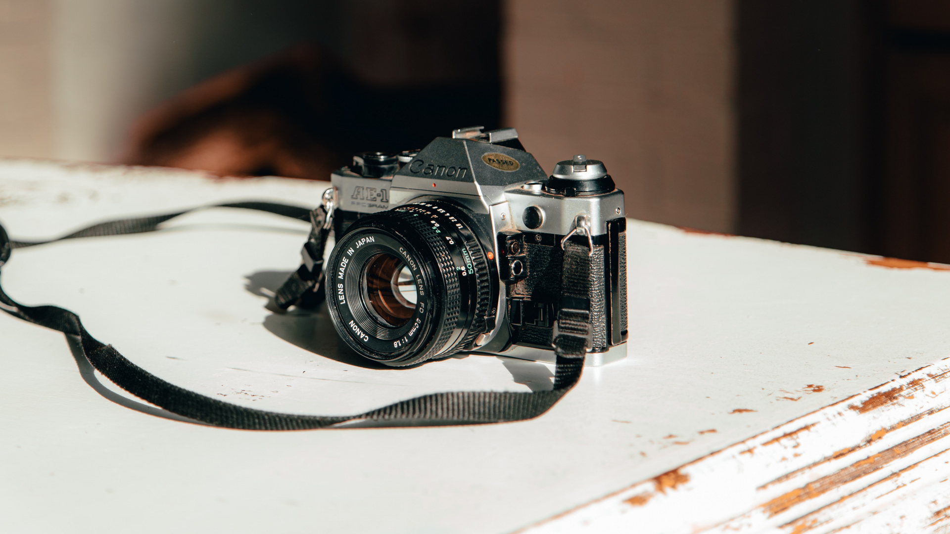 Black and Silver Camera on White Table. Wallpaper in 1920x1080 Resolution