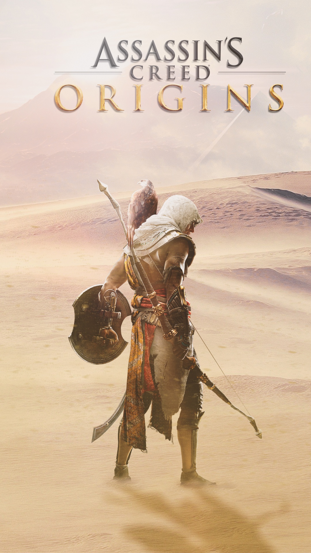 Assassins Creed Origins, Ubisoft, Desert, Landscape, Aeolian Landform. Wallpaper in 1080x1920 Resolution