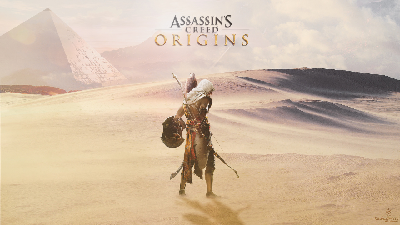 Assassins Creed Origins, Ubisoft, Desert, Landscape, Aeolian Landform. Wallpaper in 1280x720 Resolution