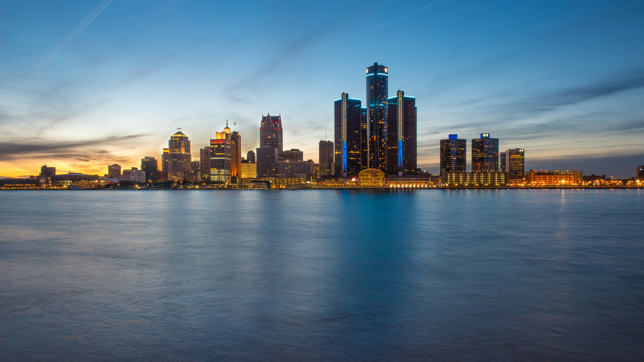 City Skyline Across Body of Water During Daytime. Wallpaper in 1280x720 Resolution