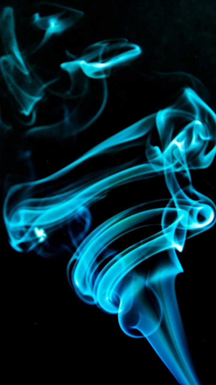 Blaue Und Weiße Rauchabbildung. Wallpaper in 720x1280 Resolution