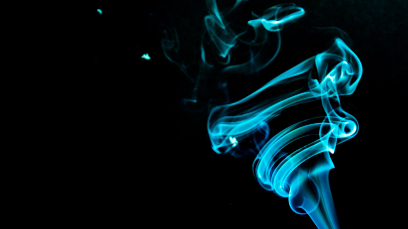 Illustration de Fumée Bleue et Blanche. Wallpaper in 1366x768 Resolution