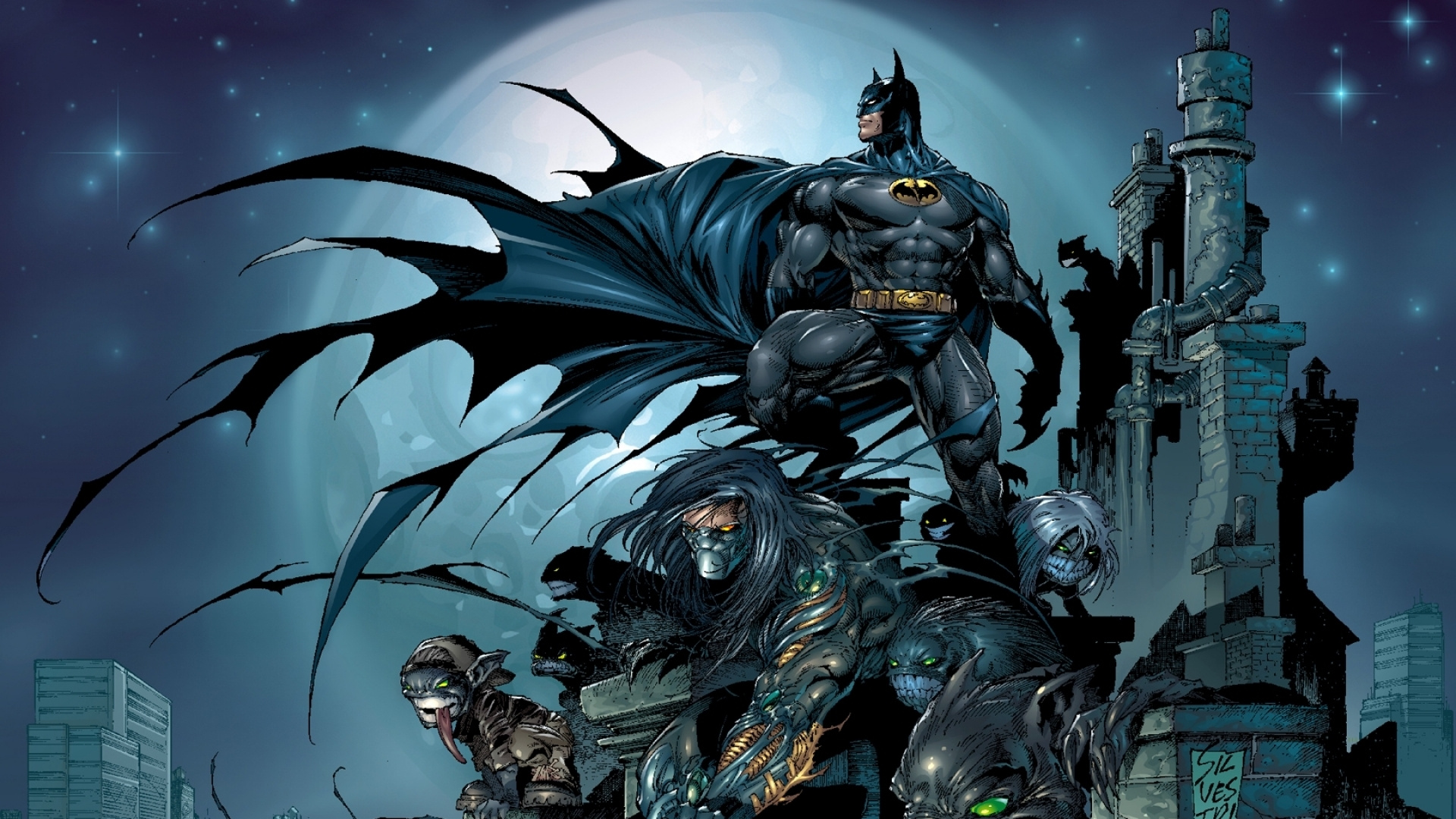 Schwarze Und Graue Drachenillustration. Wallpaper in 1920x1080 Resolution