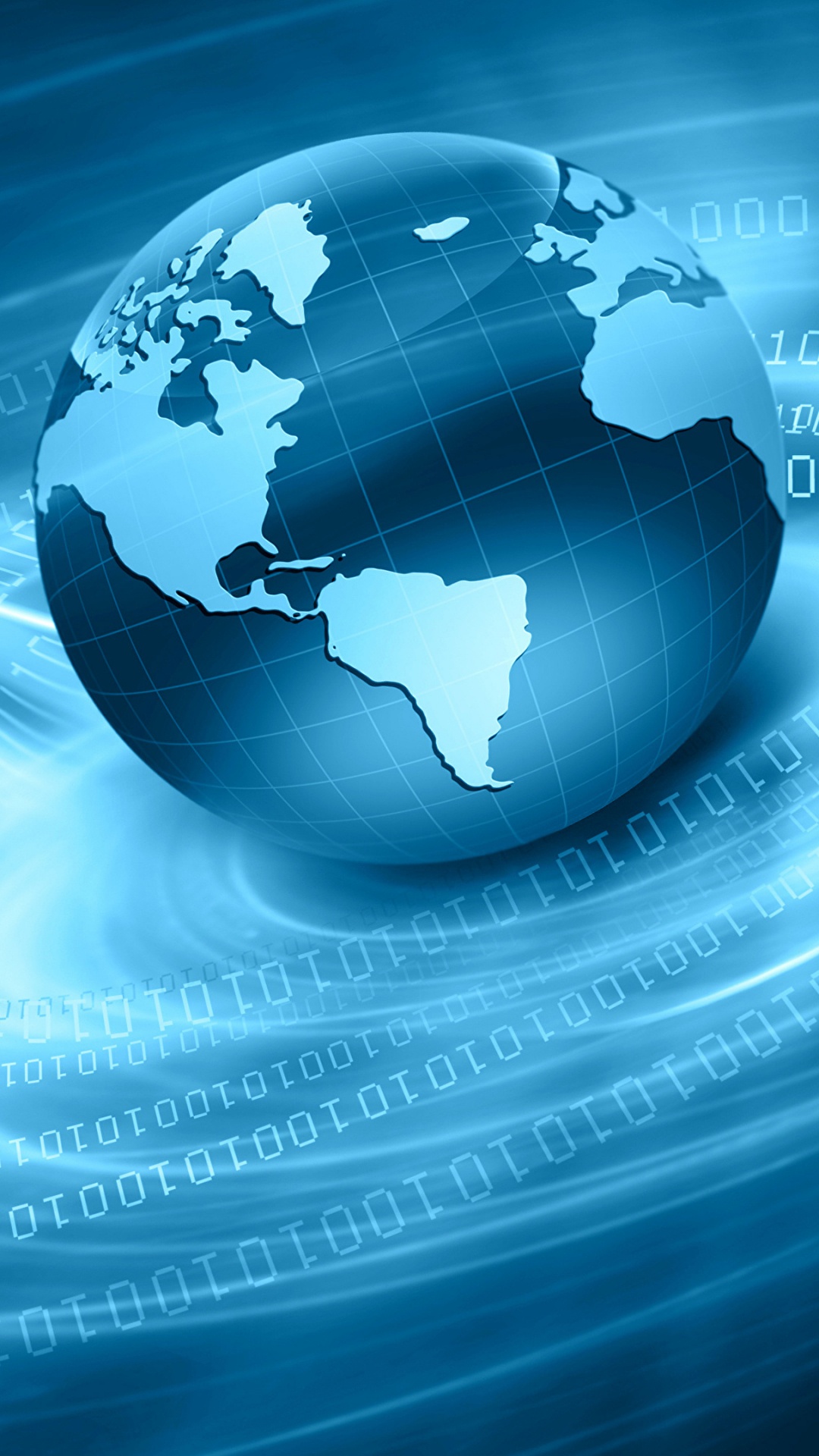 Globe Bleu et Blanc Avec Lumière. Wallpaper in 1080x1920 Resolution