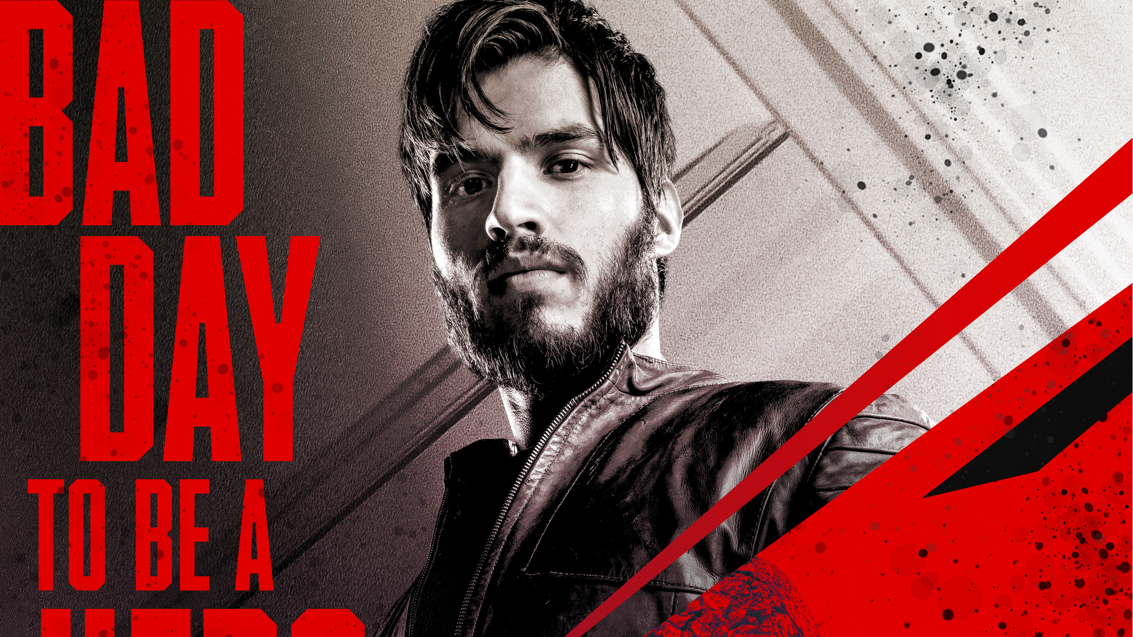 Homme en Blouson de Cuir Noir. Wallpaper in 3840x2160 Resolution