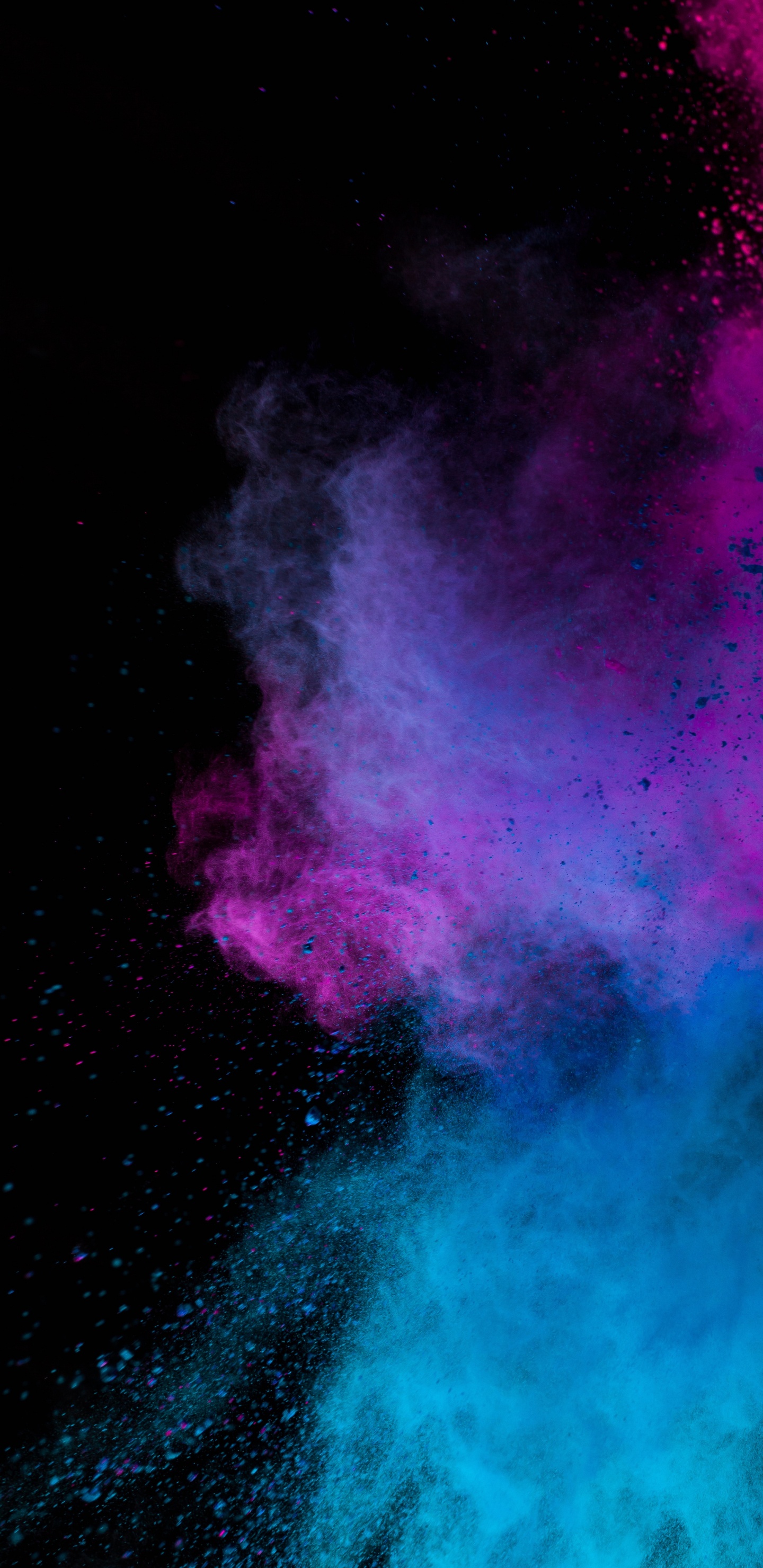 Purple and Pink Smoke on Black Background. Wallpaper in 1440x2960 Resolution