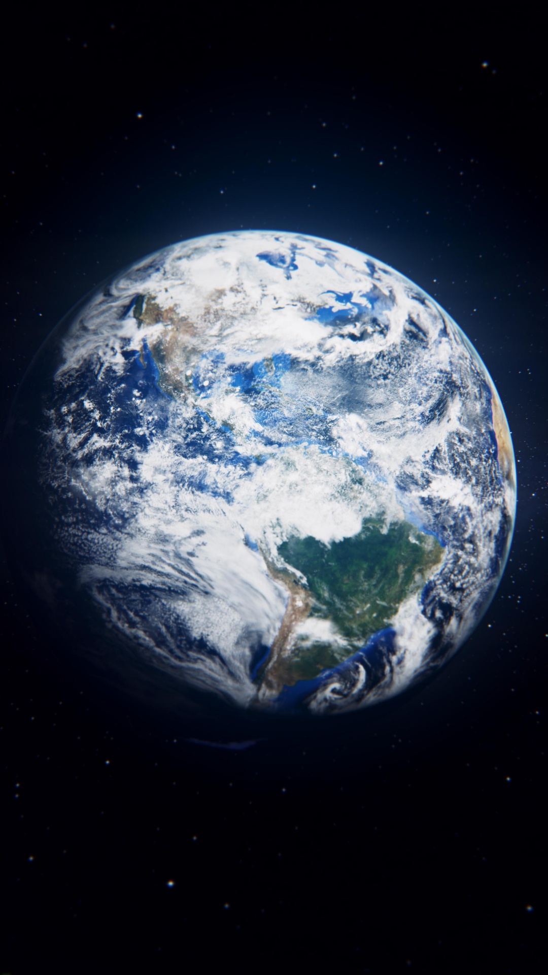 Blau-weißer Planet Erde. Wallpaper in 1080x1920 Resolution