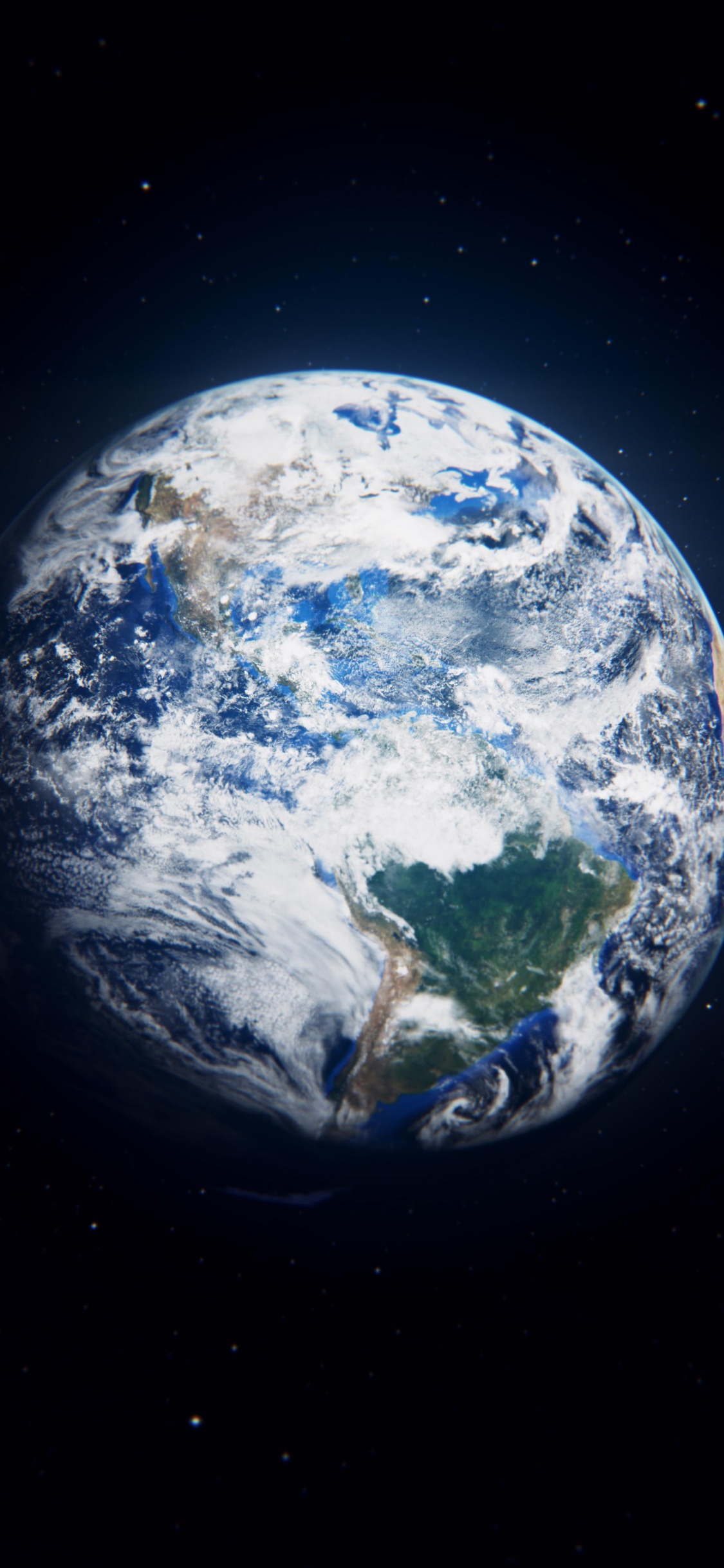 Planeta Tierra Azul y Blanco. Wallpaper in 1125x2436 Resolution