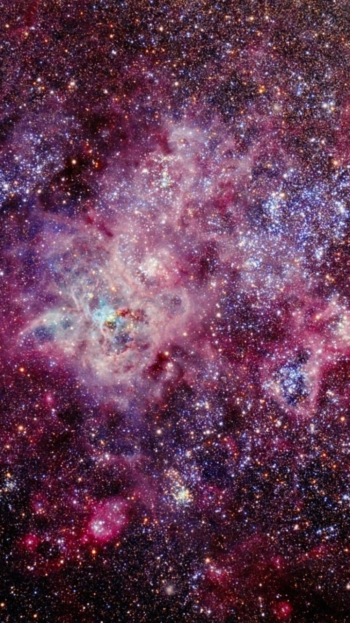 Ilustración de Galaxia Púrpura y Negra. Wallpaper in 720x1280 Resolution