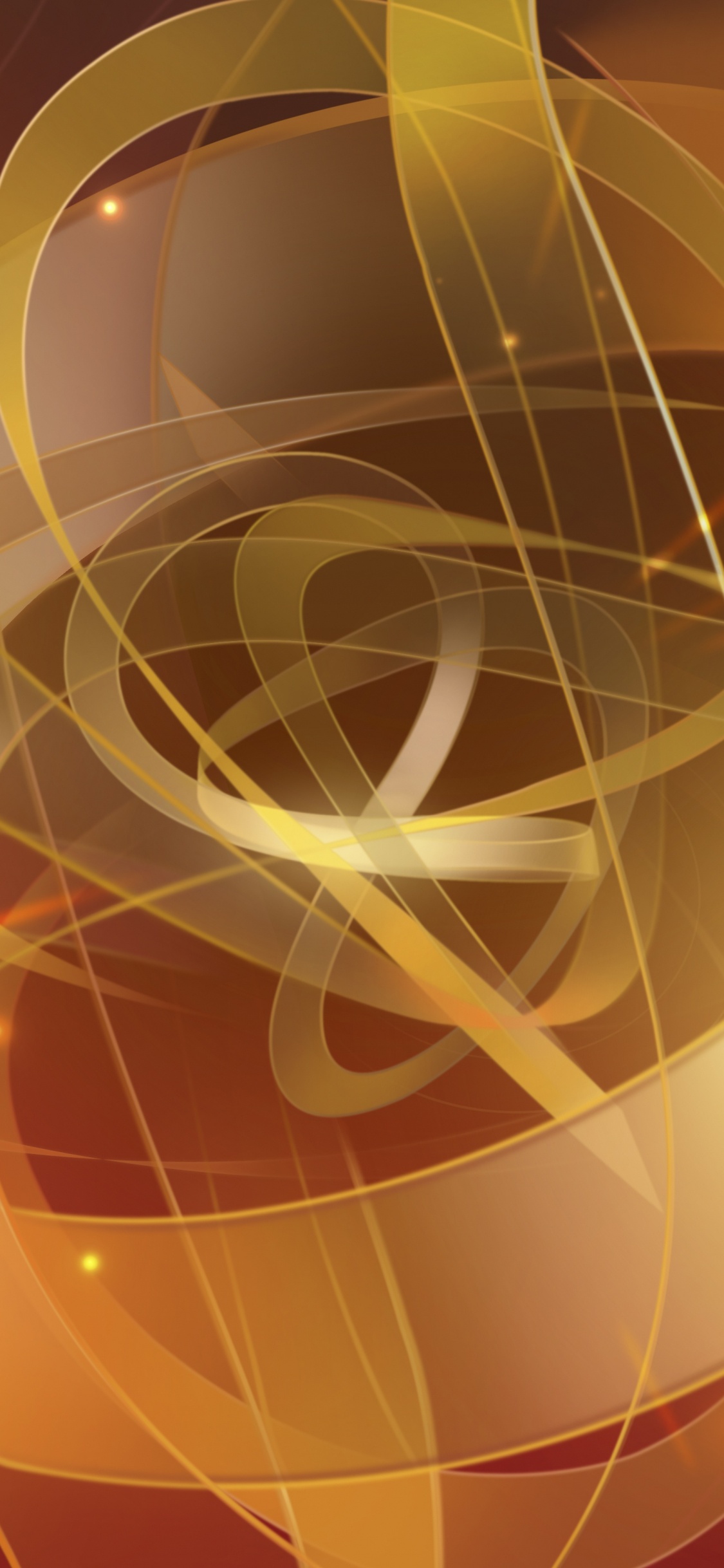 Illustration en Spirale Jaune et Rouge. Wallpaper in 1125x2436 Resolution