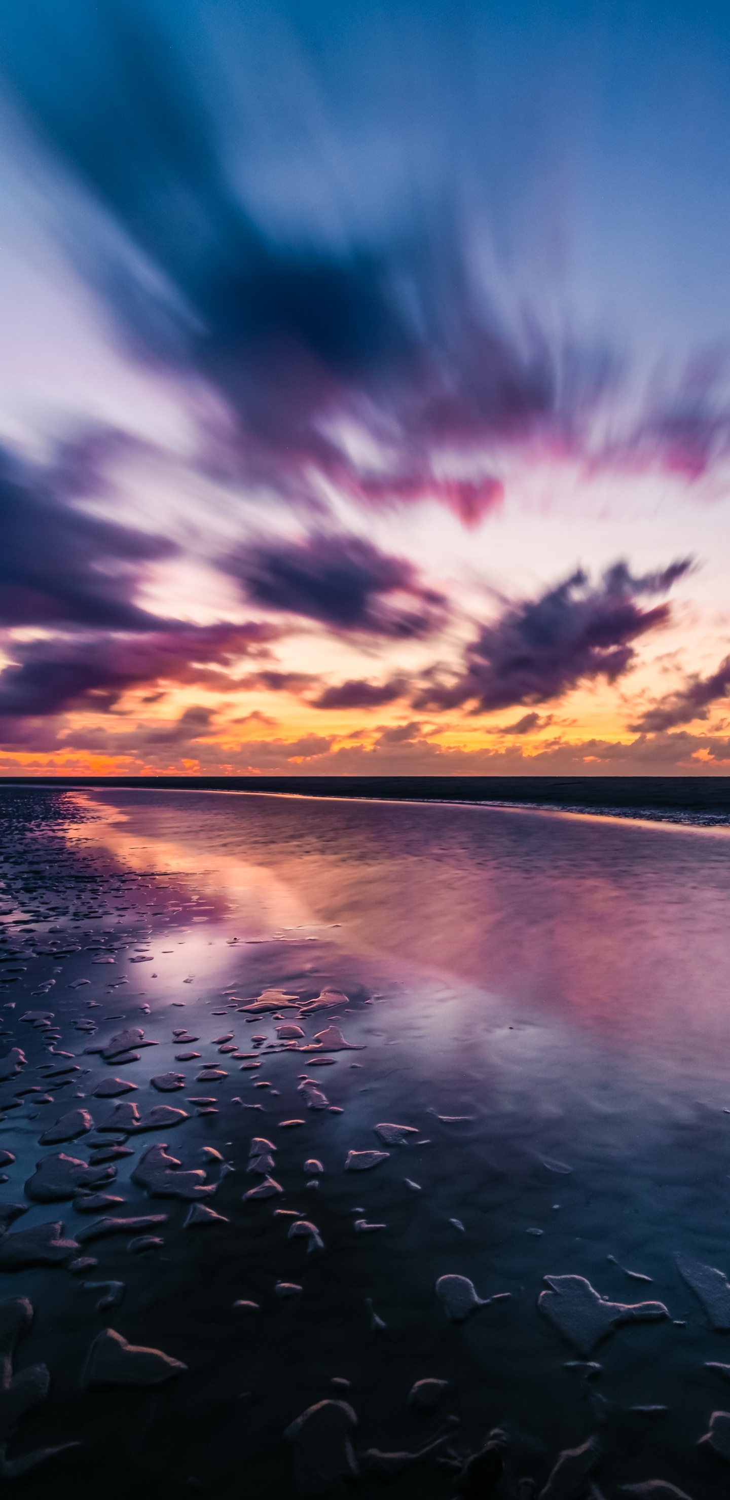 Cloud, Water, Water Resources, Atmosphere, Afterglow. Wallpaper in 1440x2960 Resolution