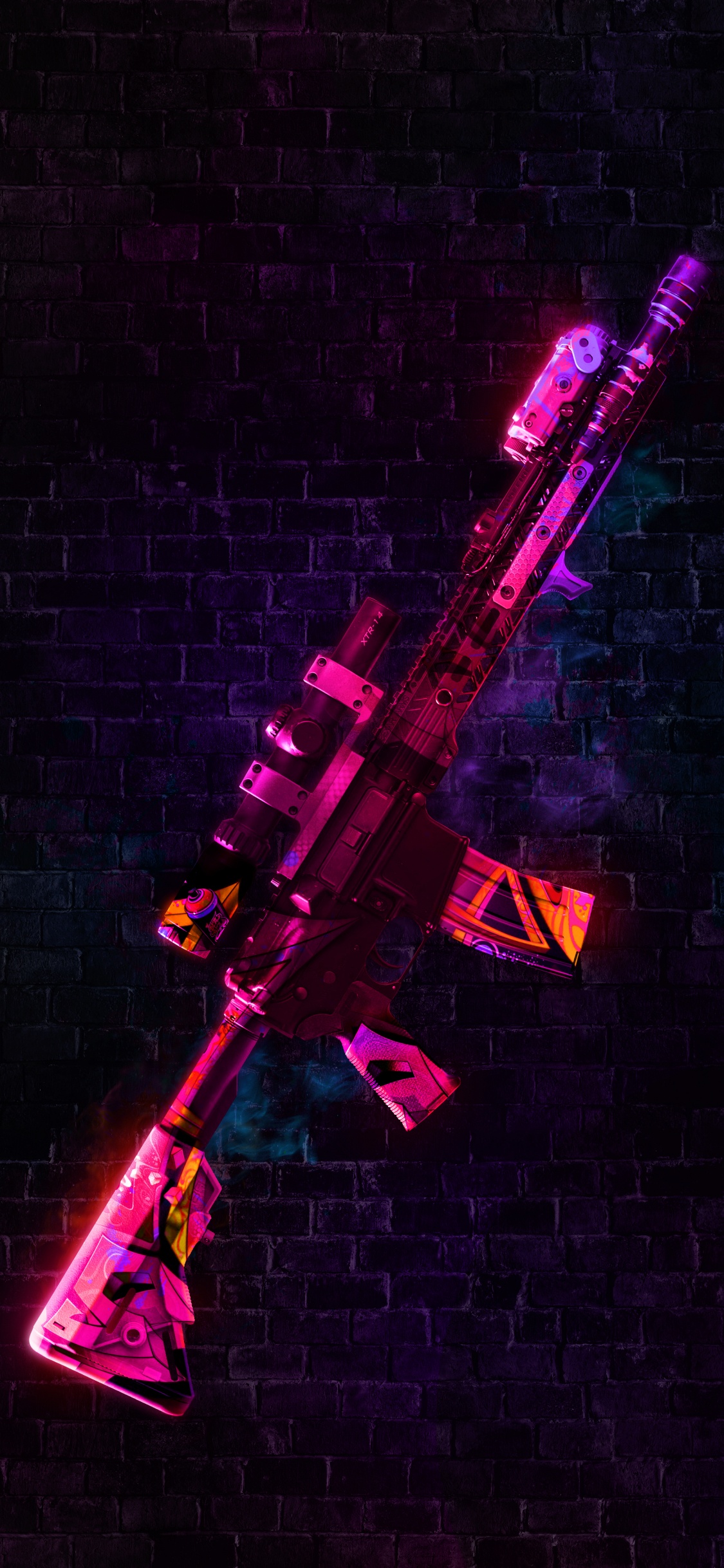 光, 安卓, 紫色的, 吉他的附件, 吉他 壁纸 1125x2436 允许