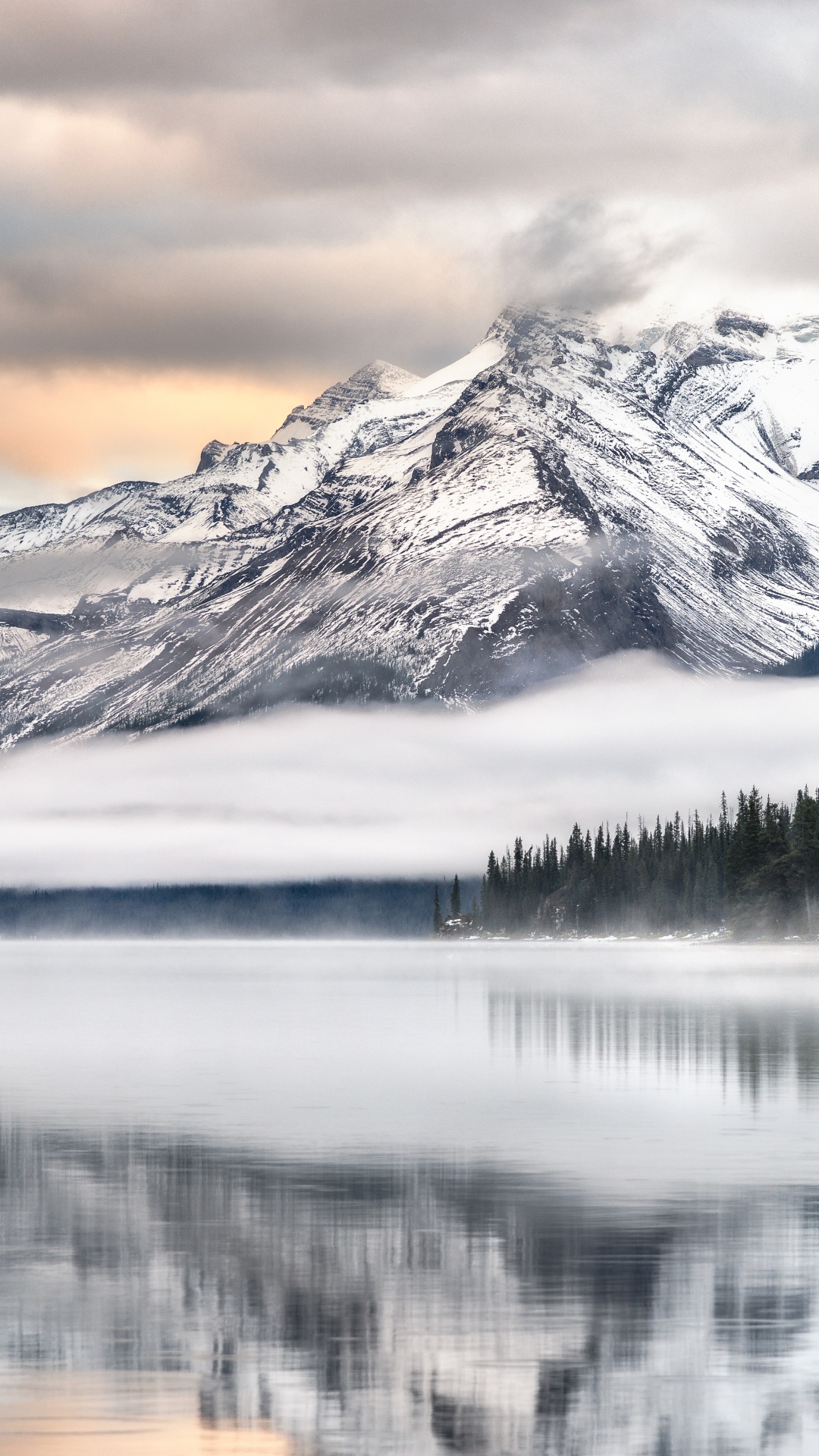 Alberta Kanada Jaspis, Jasper, Moab See, Spirit Island, Pyramidensee. Wallpaper in 1080x1920 Resolution