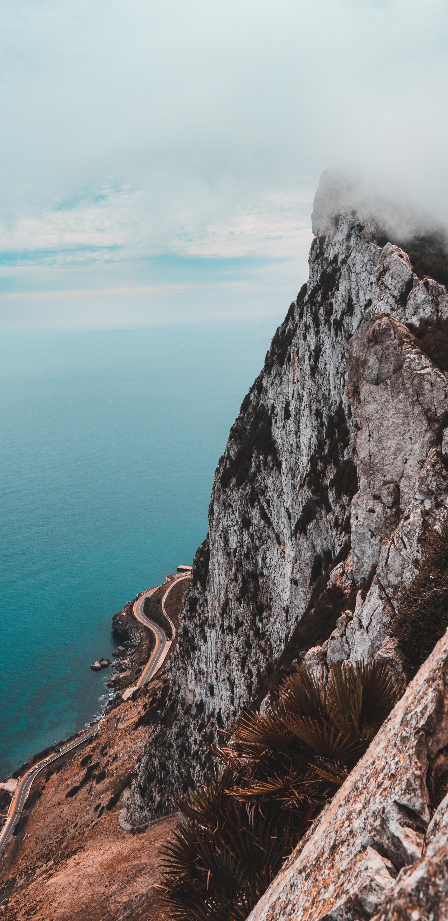 Montaña, Acantilado, Mar, Costa, Peñón de Gibraltar. Wallpaper in 1440x2960 Resolution
