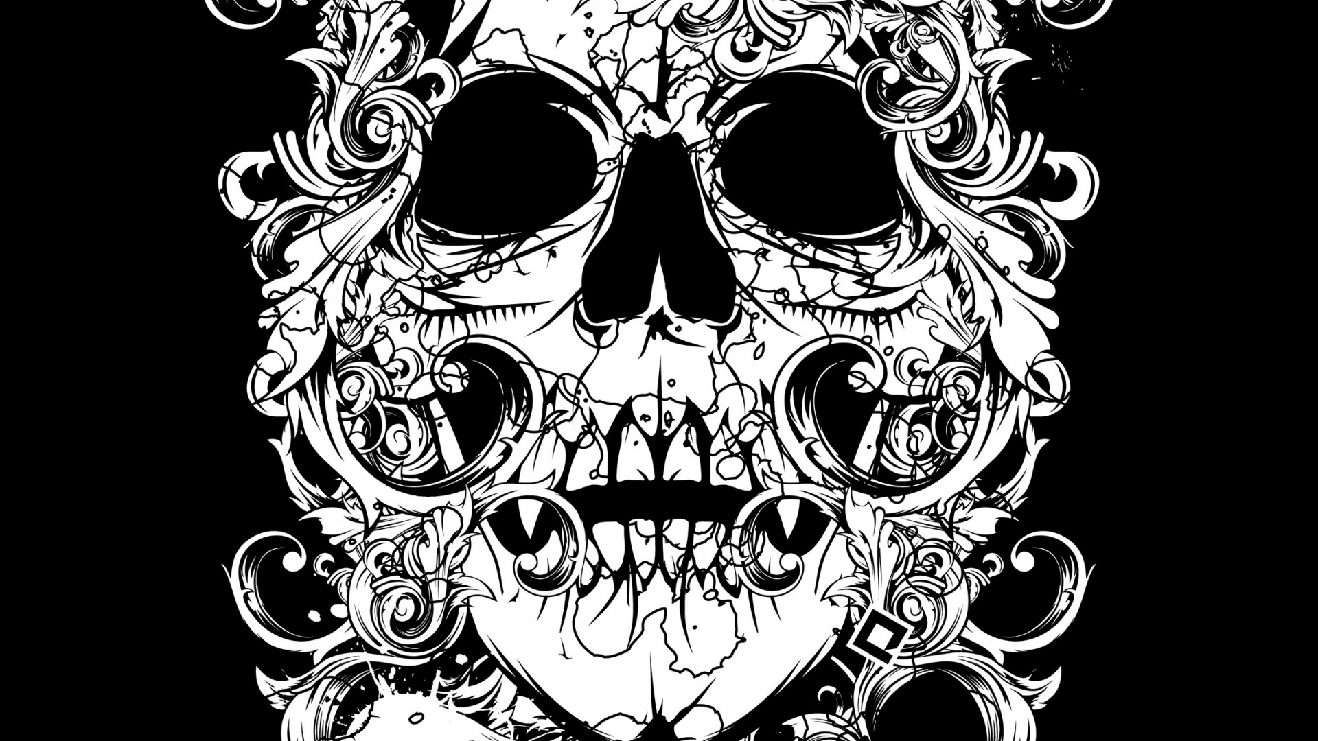 Wallpaper Design Skull Vector, Design, Drawing, Vector Graphics ...