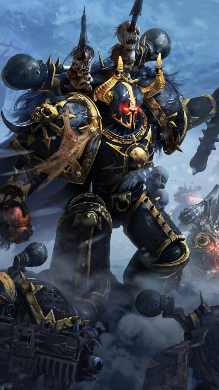 Warhammer 40000 Dawn of War III, Caos, Juego de Pc, Warhammer 40000 Space Marine, Warhammer Fantasy Battle. Wallpaper in 750x1334 Resolution