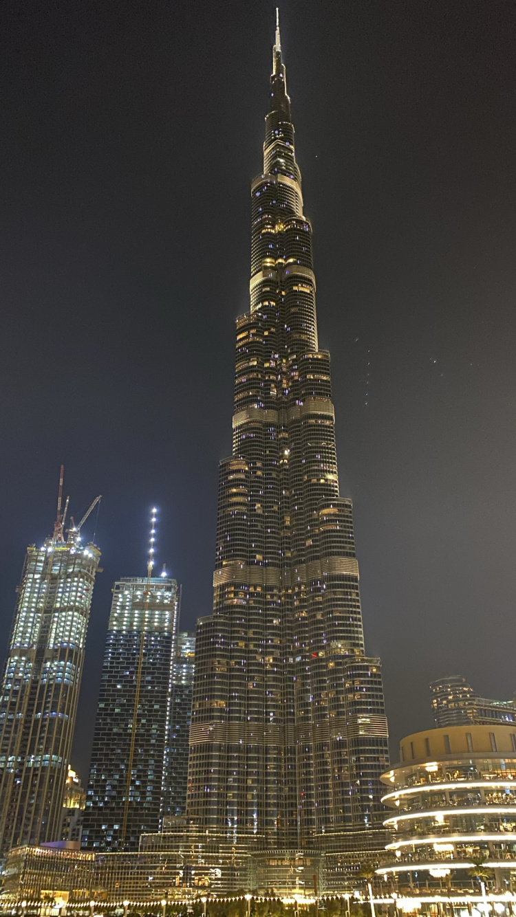 Dubai, Burj Khalifa, Gramosh, Torre de Bloques, Torre. Wallpaper in 750x1334 Resolution