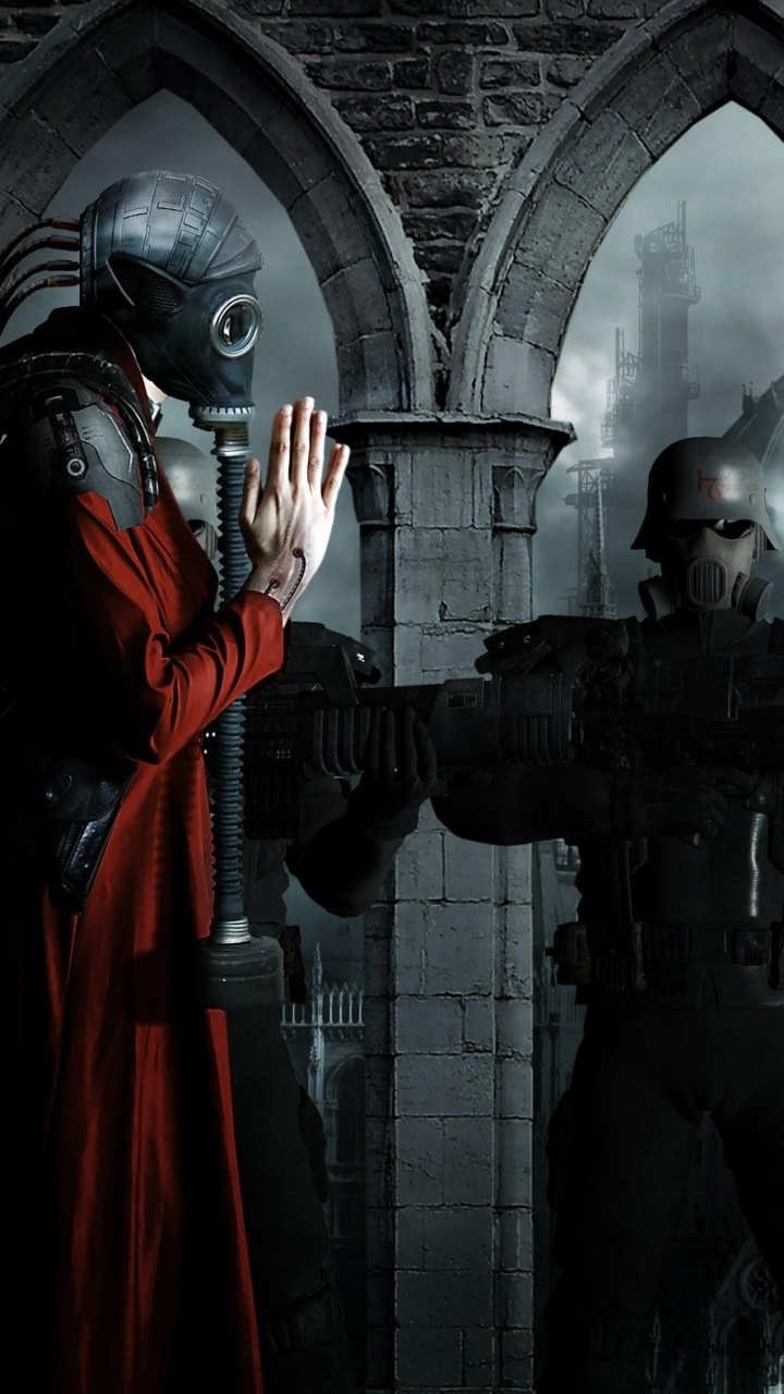 Mann in Schwarzer Jacke Und Rotem Schal Steht Neben Mann in Schwarzer Jacke. Wallpaper in 720x1280 Resolution