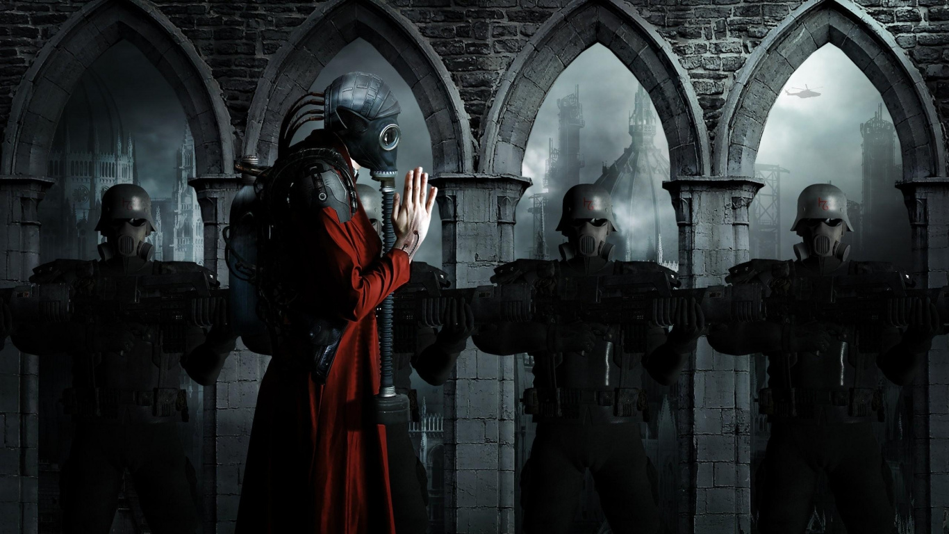 Homme en Veste Noire et Écharpe Rouge Debout à Côté de L'homme en Veste Noire. Wallpaper in 1366x768 Resolution