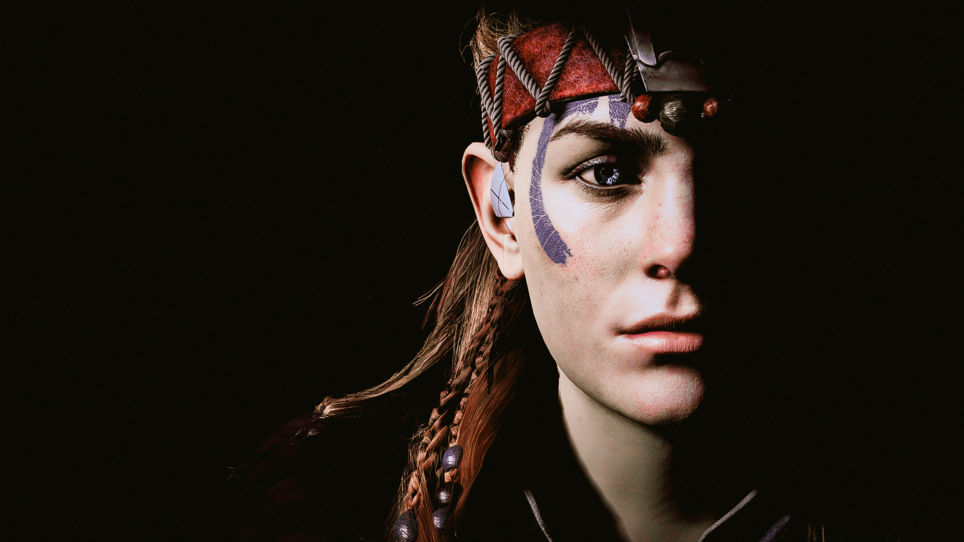 Aloy, Face, Beauty, Eyebrow, Head. Wallpaper in 1366x768 Resolution