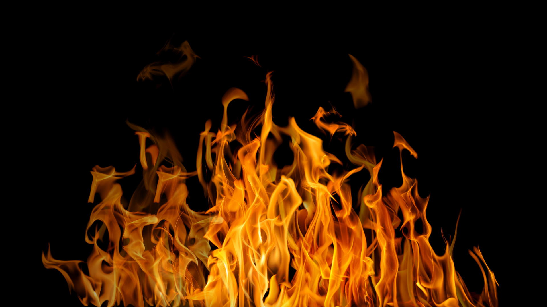 Fire in Black Background With Black Background. Wallpaper in 1920x1080 Resolution