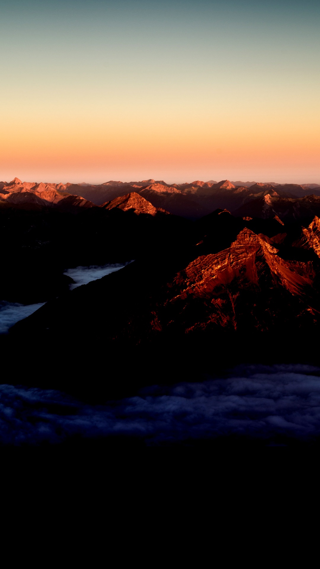 Atmosphäre, Ökoregion, Naturlandschaft, Afterglow, Hochland. Wallpaper in 1080x1920 Resolution