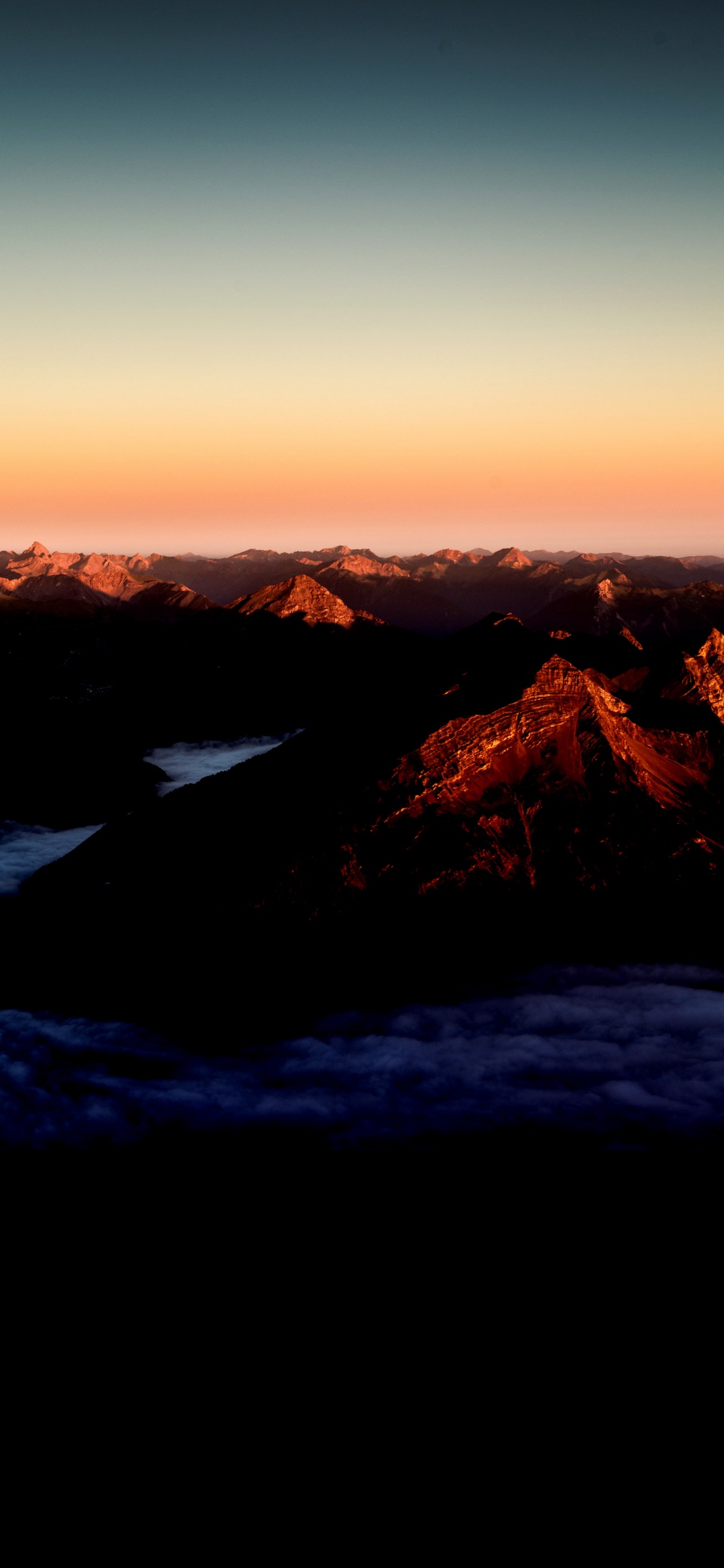 Atmosphere, Ecoregion, Natural Landscape, Afterglow, Highland. Wallpaper in 1125x2436 Resolution