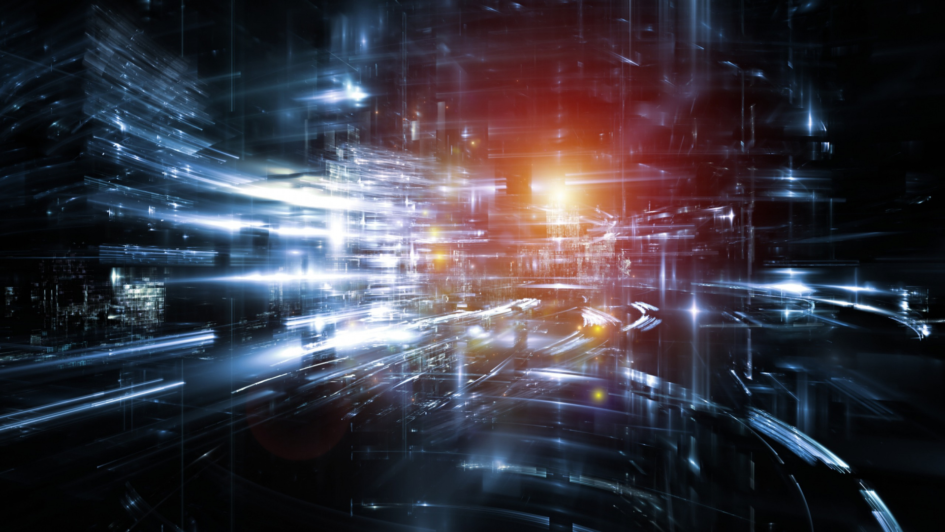 Rote Und Weiße Lichtreflexion. Wallpaper in 1920x1080 Resolution