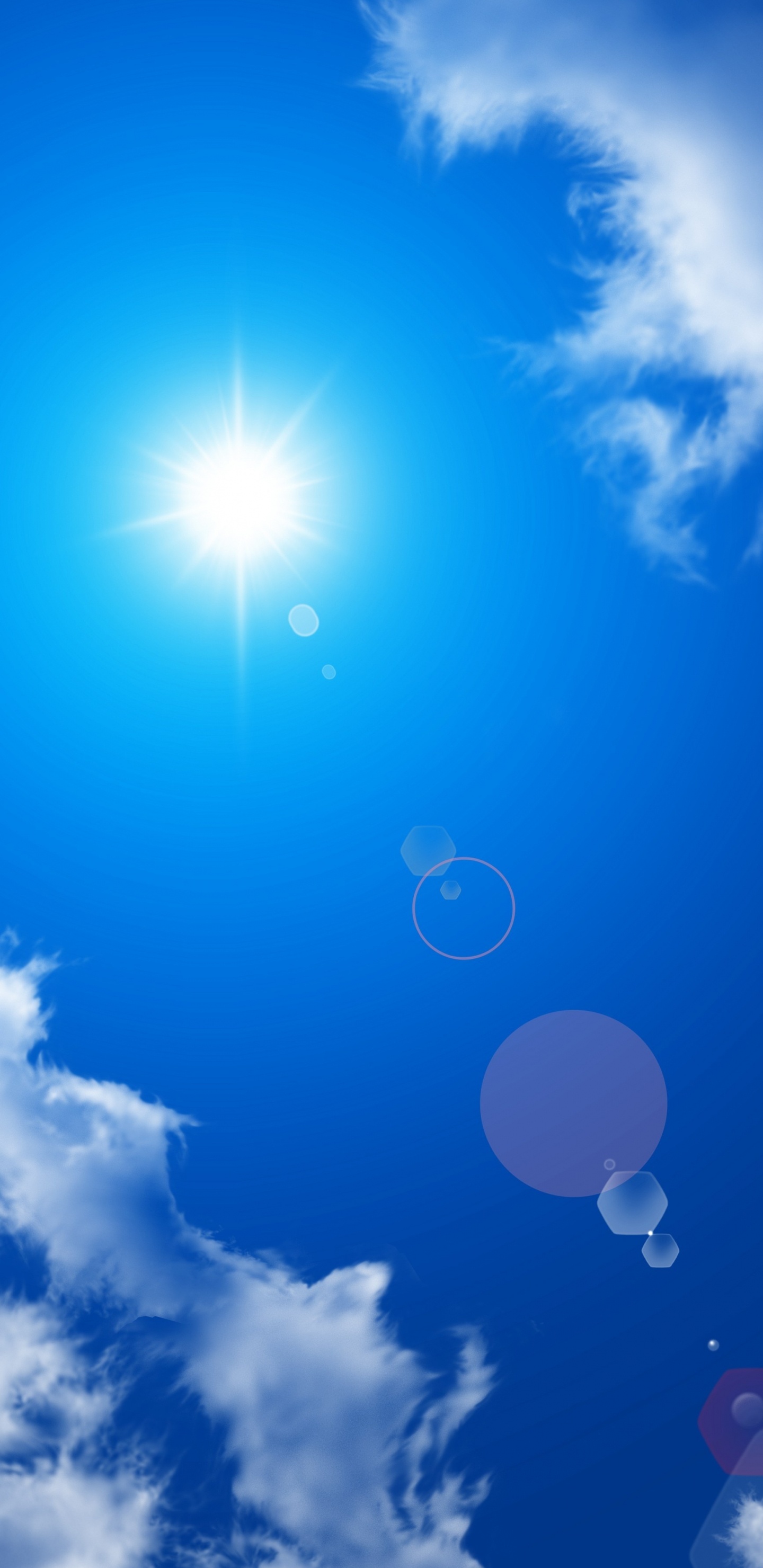 White Clouds and Blue Sky During Daytime. Wallpaper in 1440x2960 Resolution