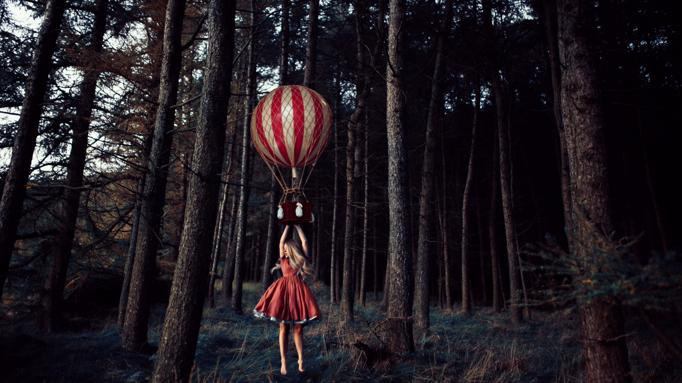 Nature, Plant, Ecoregion, Hot Air Balloon, People in Nature. Wallpaper in 1366x768 Resolution