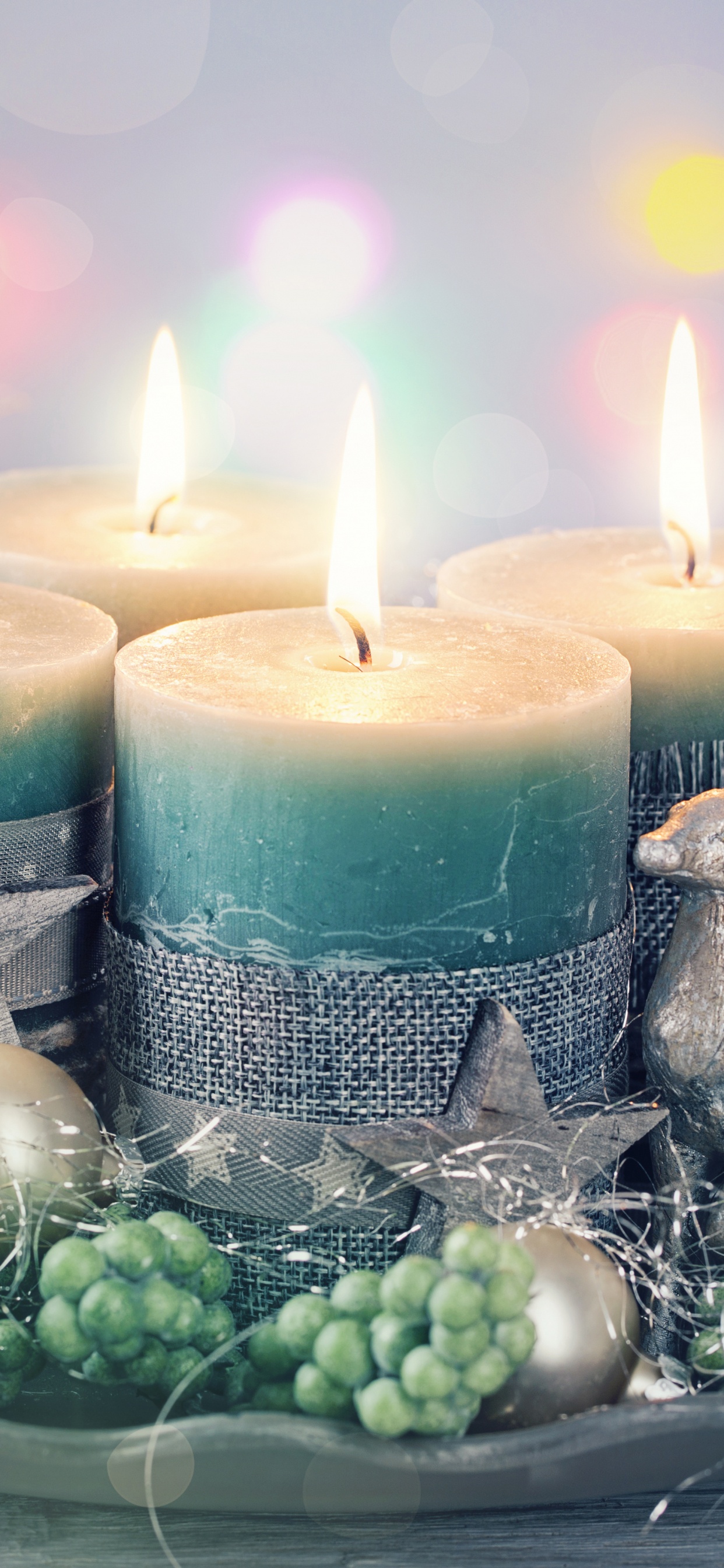 Candle, Christmas Day, New Year, Lighting, Still Life. Wallpaper in 1242x2688 Resolution