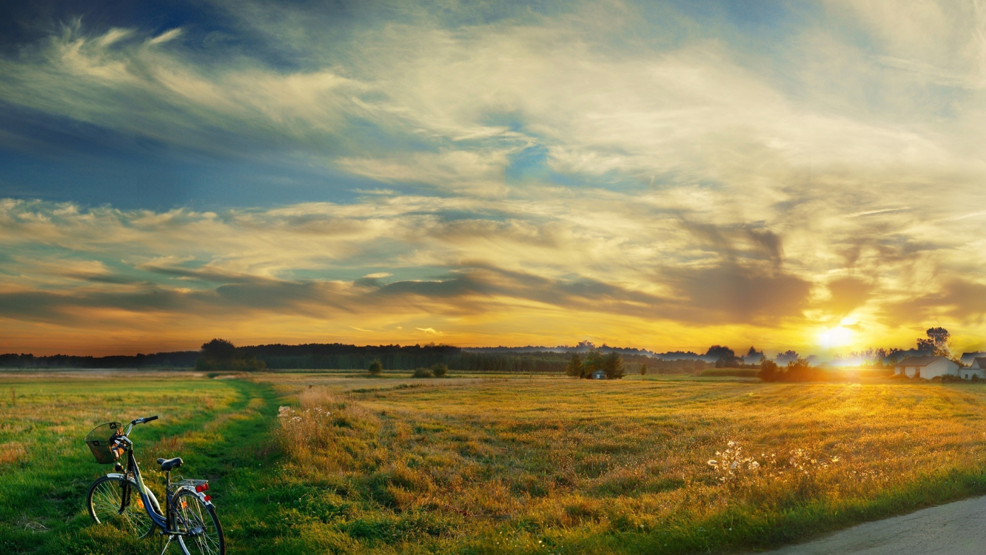 Green Grass Field Under Cloudy Sky During Daytime. Wallpaper in 1920x1080 Resolution
