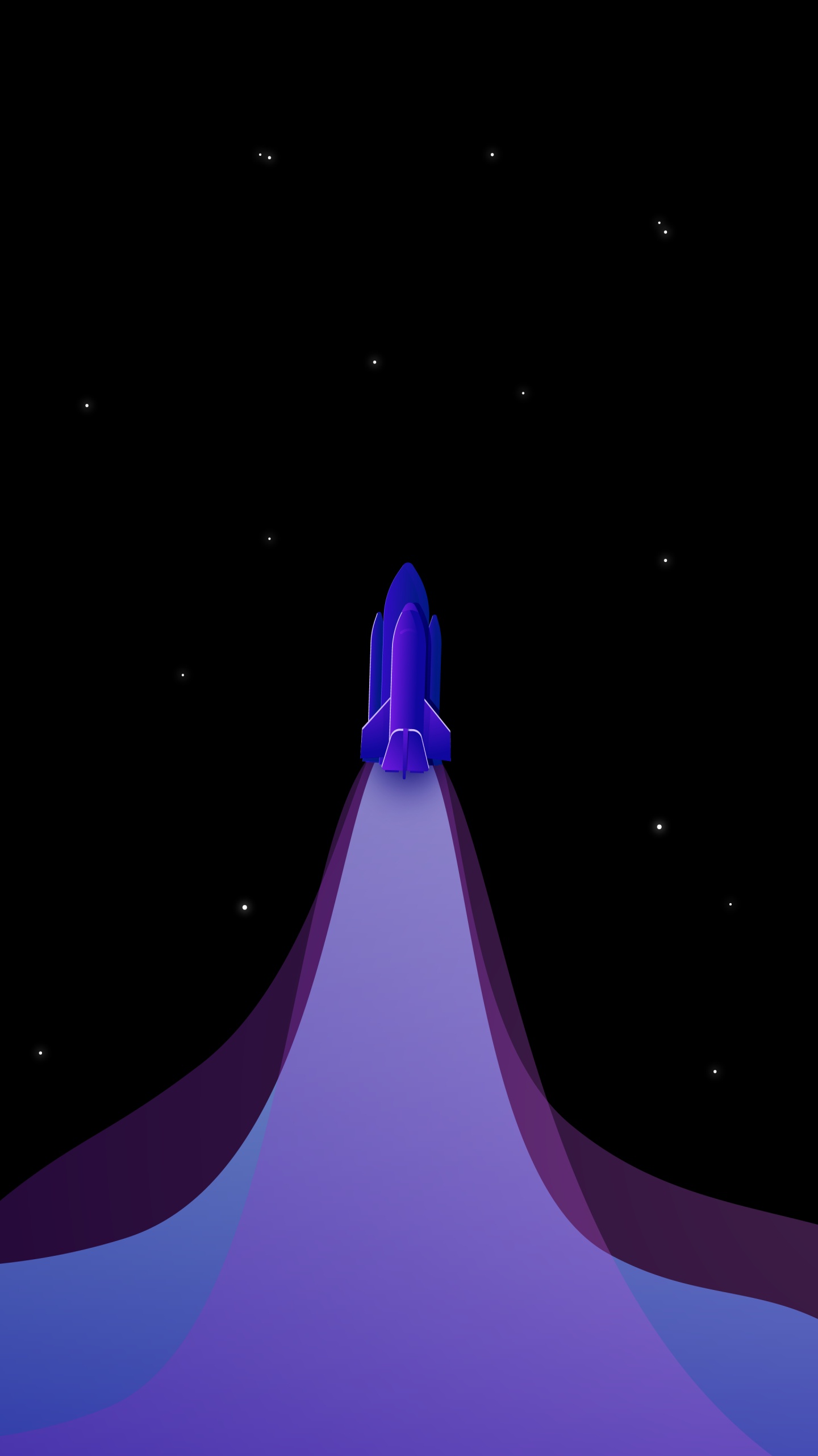 火箭, 内, 气氛, 紫色的, 空间 壁纸 1440x2560 允许