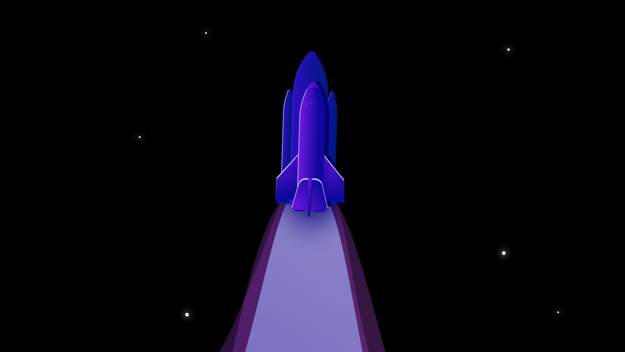 Rocket, Amoled, Atmosphere, Purple, Space. Wallpaper in 1280x720 Resolution