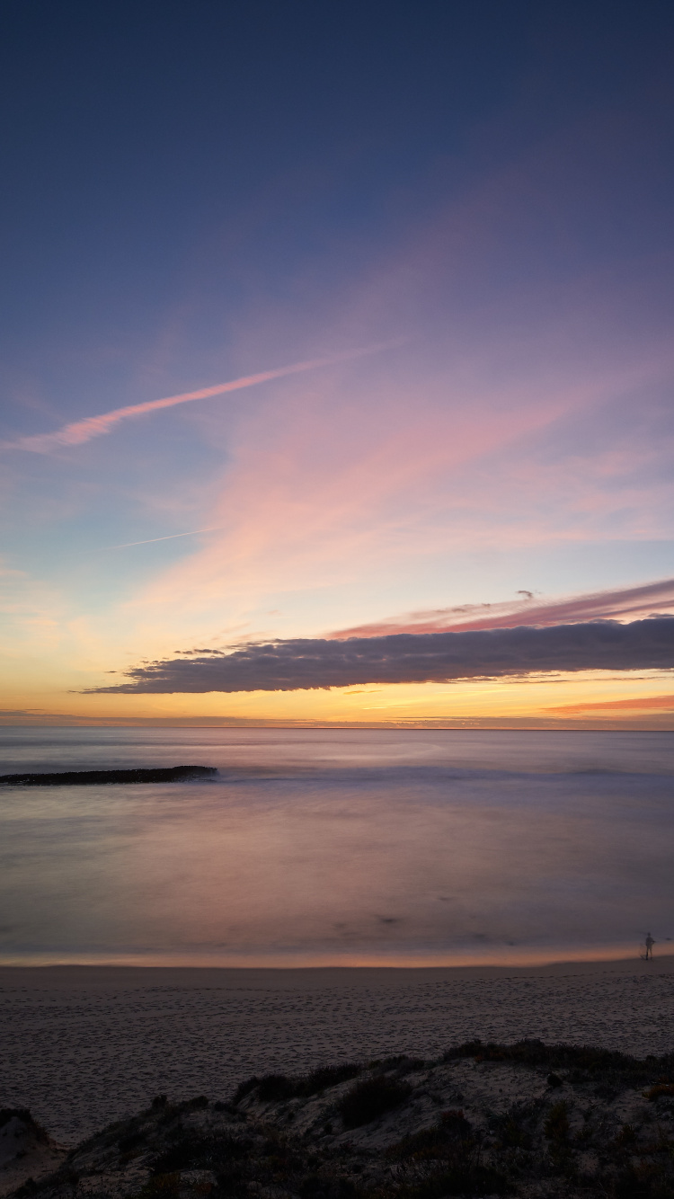 Mer, Horizon, Lever, Soir, Matin. Wallpaper in 750x1334 Resolution