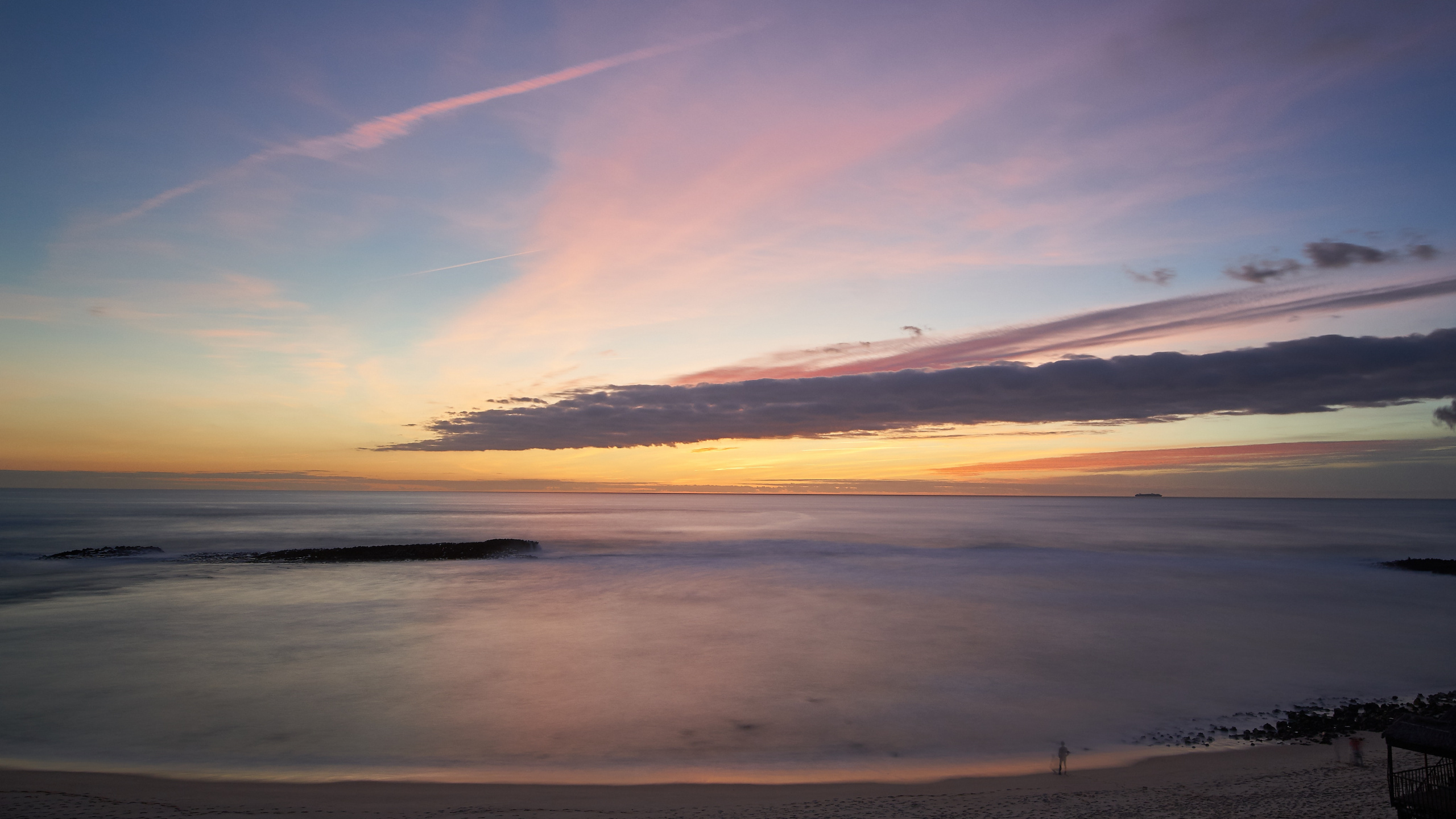 Sonnenuntergang, Meer, Horizont, Cloud, Ozean. Wallpaper in 2560x1440 Resolution