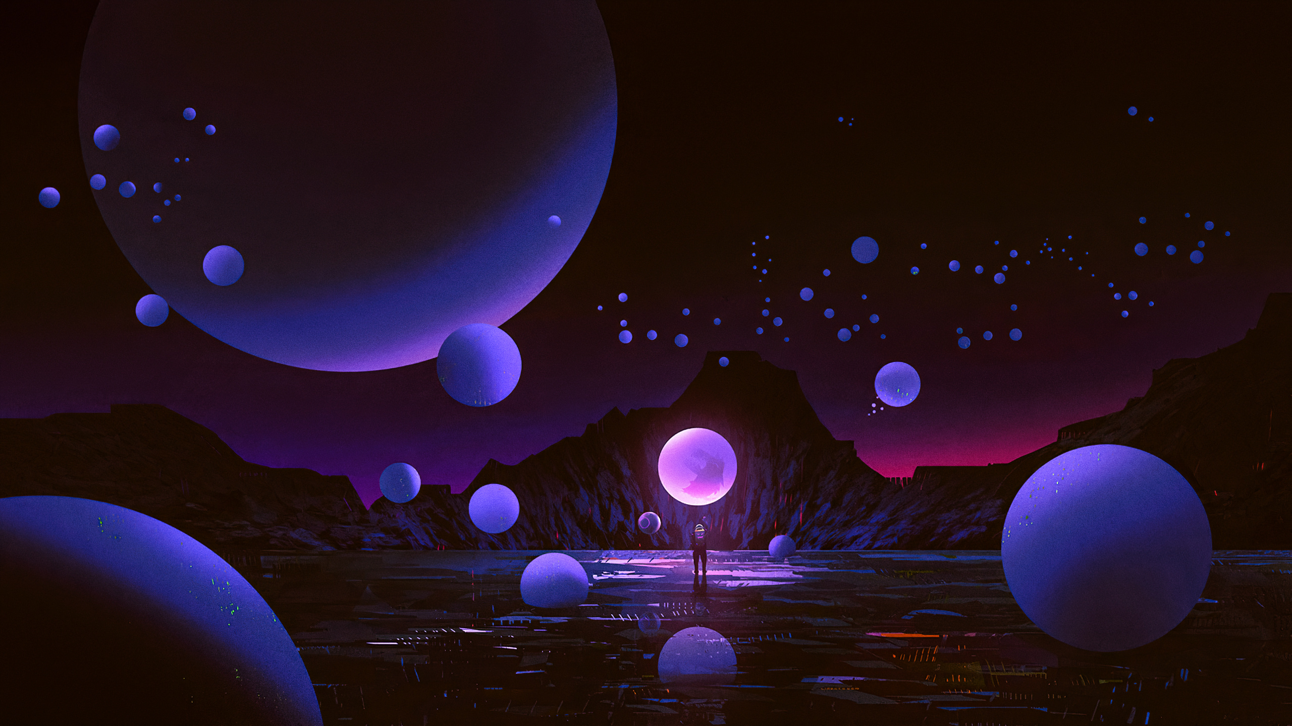 Ambiente, Luz, Azure, Morado, Negro. Wallpaper in 2560x1440 Resolution