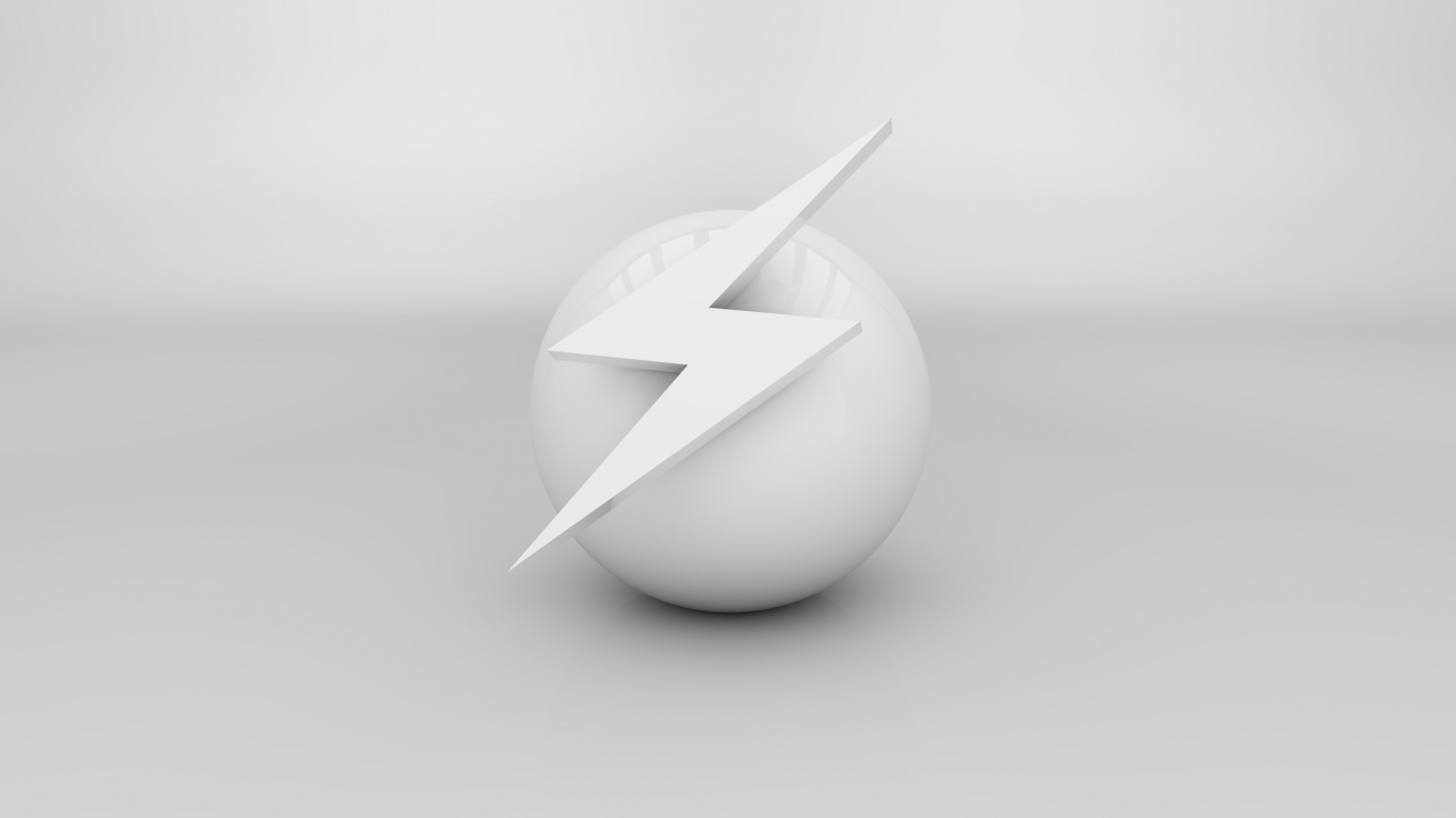 White Round Ball With White Background. Wallpaper in 1366x768 Resolution