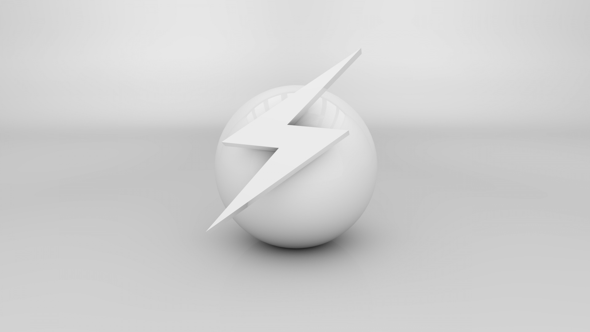 White Round Ball With White Background. Wallpaper in 1920x1080 Resolution