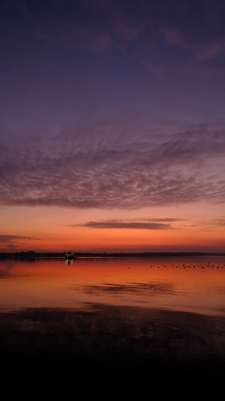 Afterglow, Puesta, Naturaleza, Atardecer, Mar. Wallpaper in 750x1334 Resolution