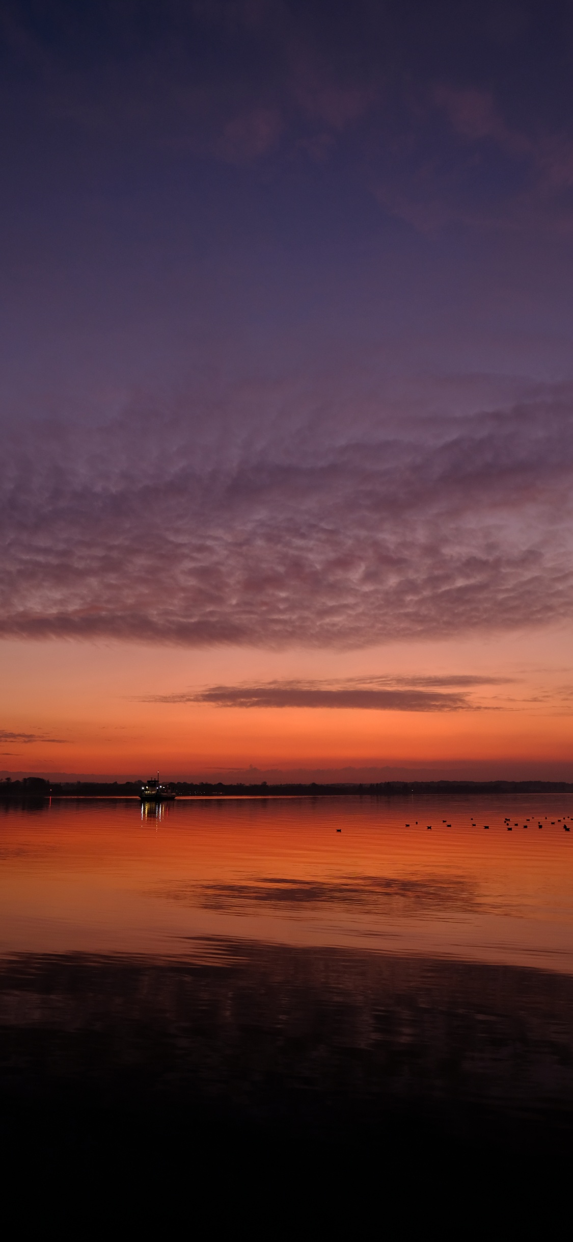 Horizon, Afterglow, Nature, Lever, Mer. Wallpaper in 1125x2436 Resolution