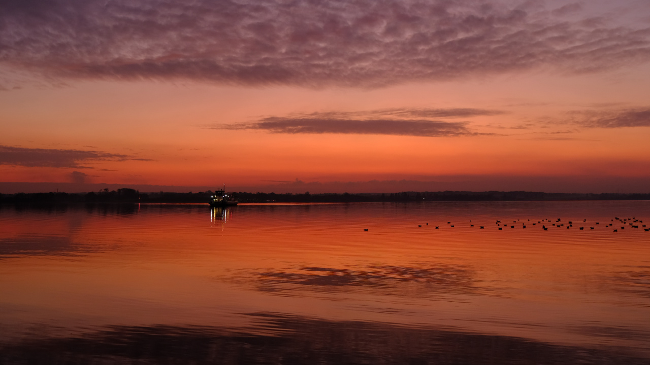 Horizon, Afterglow, Nature, Lever, Mer. Wallpaper in 1280x720 Resolution