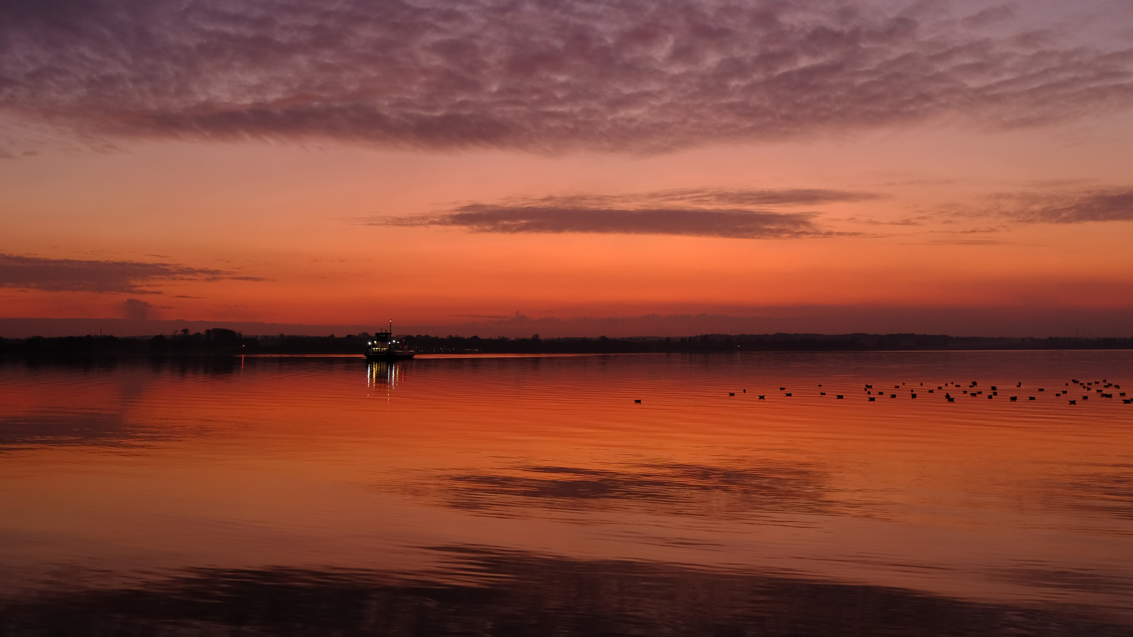 Horizon, Afterglow, Nature, Lever, Mer. Wallpaper in 3840x2160 Resolution